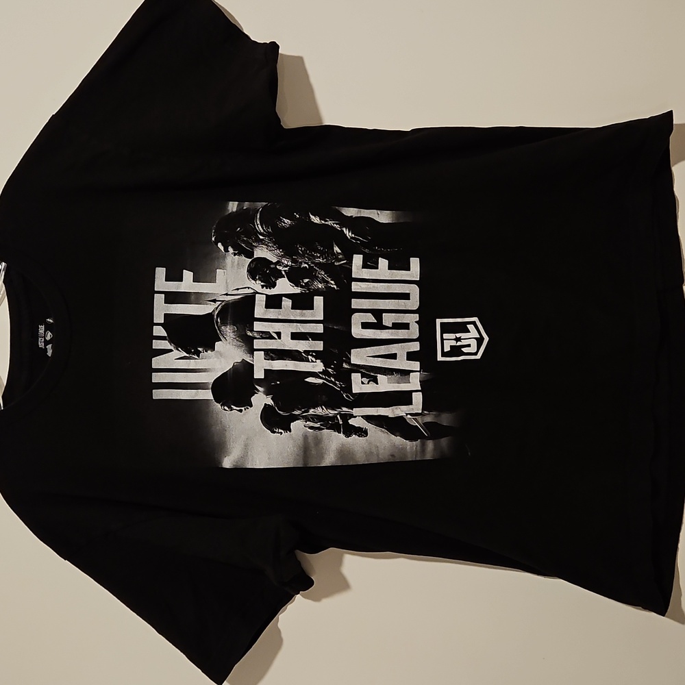 Justice League Unite the League black short sleeve graphic tee XL DC Comics